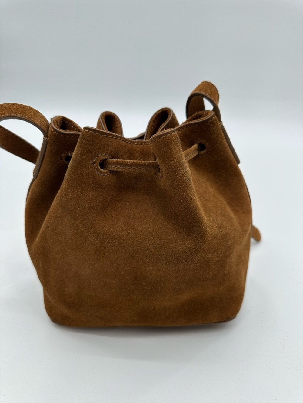 J.Crew Camel Brown Suede Draw String Purse Bag - Picture 8 of 9